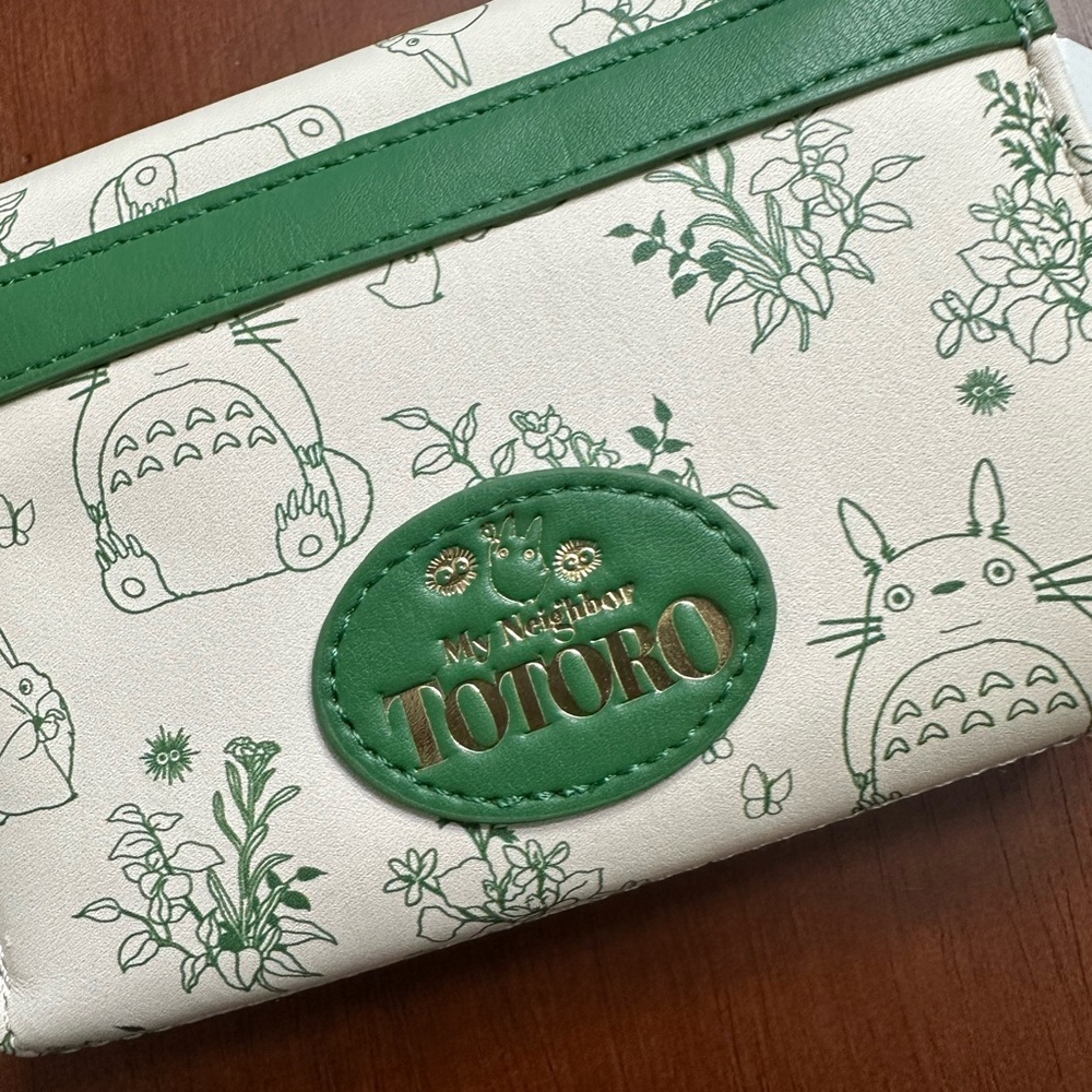 My Neighbor Totoro Cream & Green Wallet with Floral Print - Picture 6 of 9